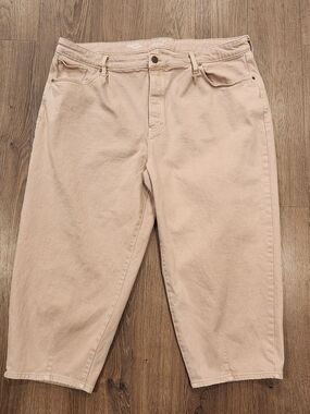 a.n.a High-Rise Balloon Jean in Light Beige